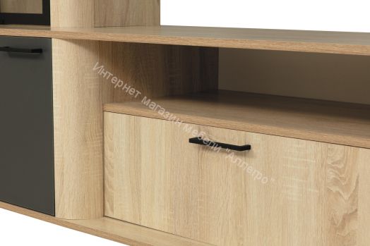 Стенка Виста-19, Дуб сонома/Диамант серый