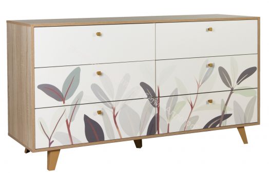 Комод 56.02 Адажио, Дуб сонома/Белый