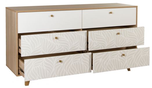 Комод 56.02 - 1 Адажио, Дуб сонома/Белый