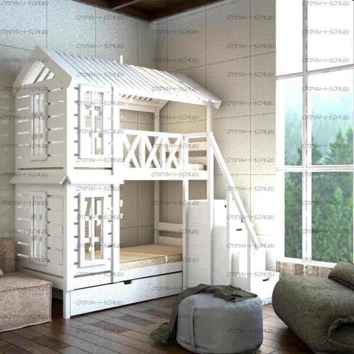 Кровать двухъярусная Домик Felicia №2+