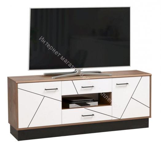 Тумба под ТВ 54.04 Гамма 1600 мм, Таксония/Белый