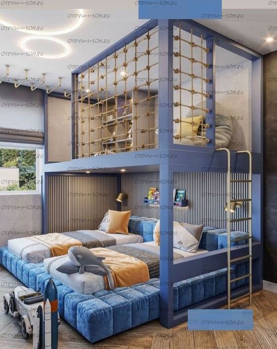 Кровать двухъярусная домик Fantasy Sky №4+