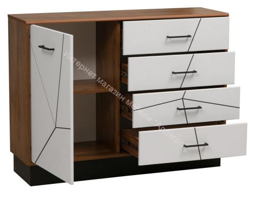 Комод 54.08 Гамма 1200 мм, Таксония/Белый