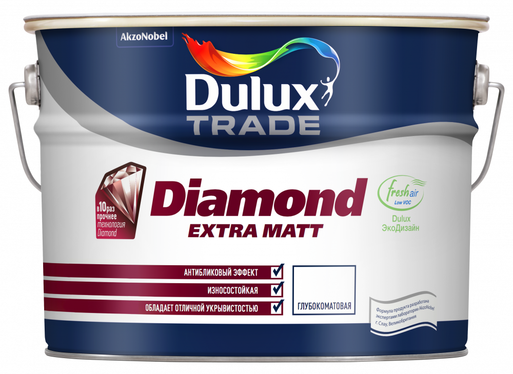 Dulux Diamond Extra Matt глубоко матовая краска износостойкая для стен