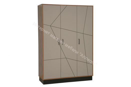 Шкаф для одежды 54.12 Гамма (3-х дв.), Таксония/Грей