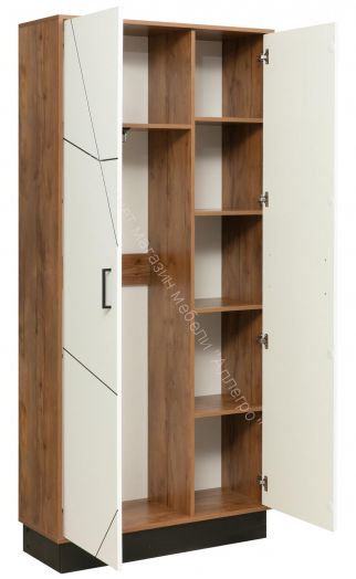 Шкаф комбинированный 54.14 Гамма (2-х дв.), Таксония/Белый