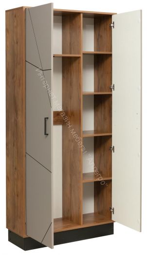 Шкаф комбинированный 54.14 Гамма (2-х дв.), Таксония/Грей