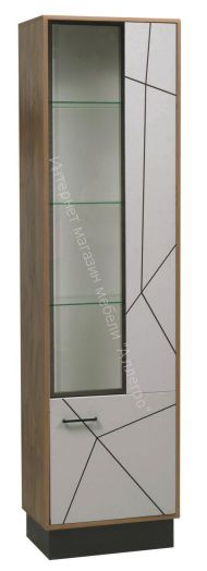 Шкаф-пенал 54.01 - 01 Гамма (правый), Таксония/Грей