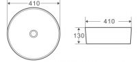 Круглая настольная раковина BelBagno BB1315 схема 3