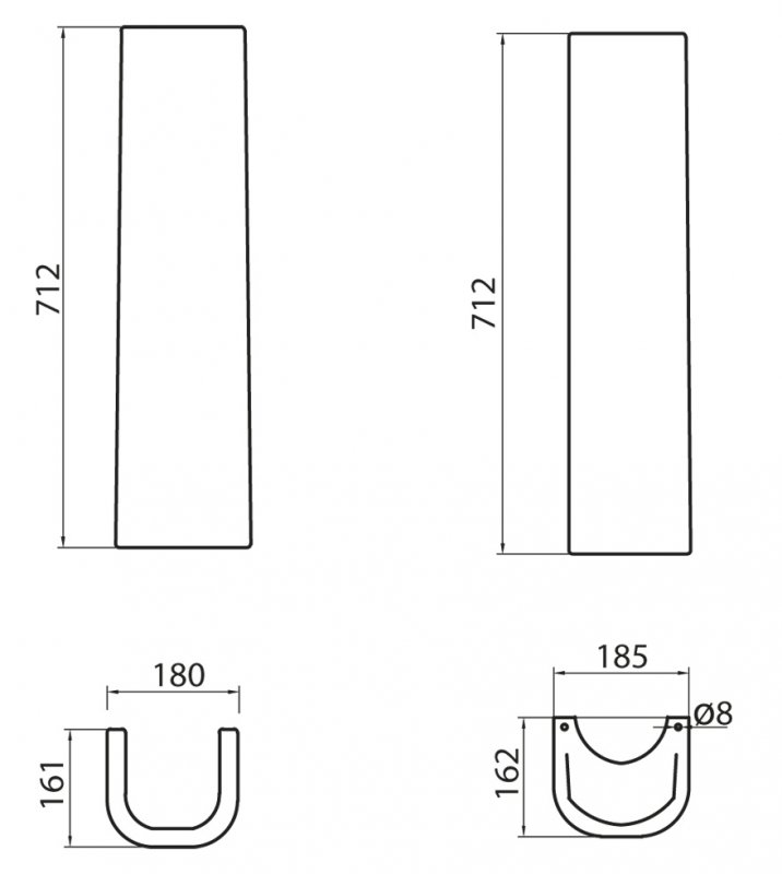 Подвесная раковина BelBagno Sabrina 54х49 см схема 3