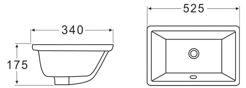 Раковина встраиваемая снизу BelBagno BB1009 схема 2