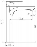 Смеситель для раковины чаши BelBagno Loyd схема 2