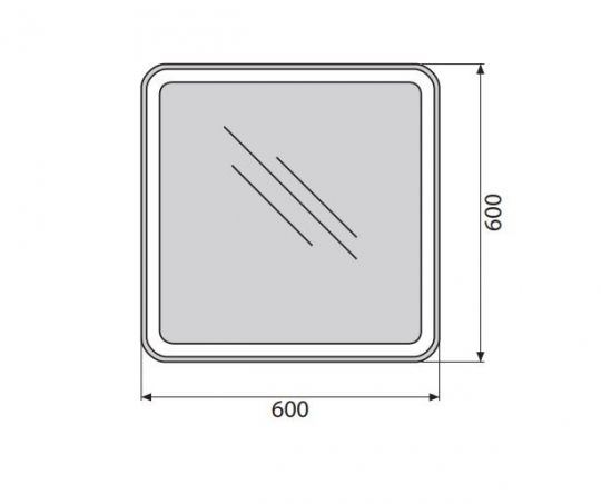 Зеркало для ванной комнаты BelBagno SPC-MAR-600-600-LED-BTN ФОТО