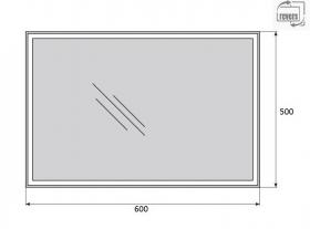 Зеркало для ванной BelBagno SPC-GRT-500-600-LED-BTN ФОТО