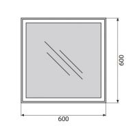 Зеркало для ванной комнаты BelBagno 600х600 мм с LED подсветкой схема 2