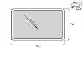 Зеркало для ванной комнаты BelBagno SPC-MAR-600-800-LED-BTN ФОТО