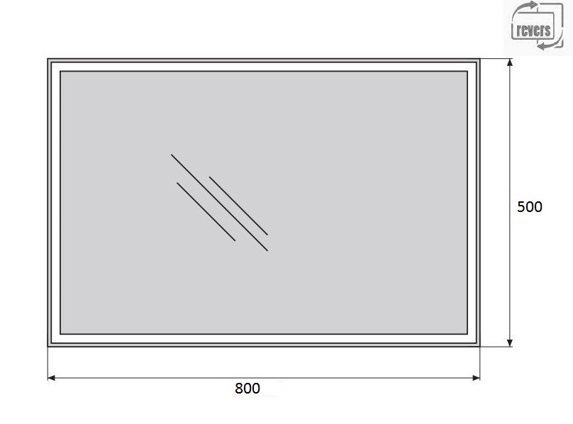 Зеркало для ванной комнаты BelBagno SPC-GRT-500-800-LED-BTN схема 2