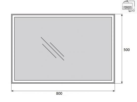 Зеркало для ванной комнаты BelBagno SPC-GRT-500-800-LED-BTN ФОТО