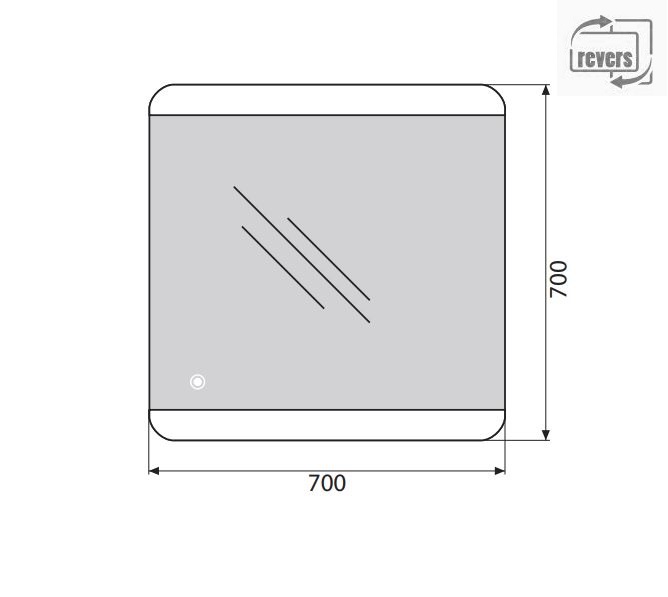 Зеркало для ванной комнаты BelBagno SPC-CEZ-700-700-LED-TCH схема 2