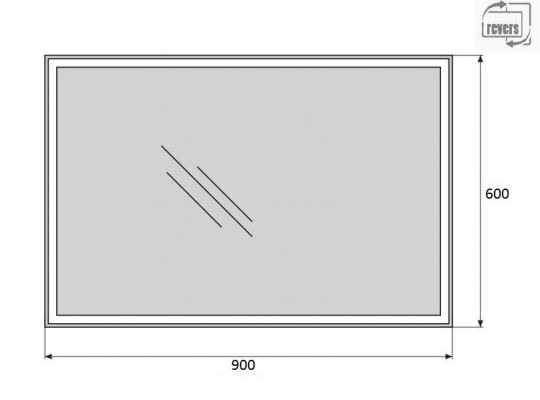 Зеркало для ванной комнаты BelBagno SPC-GRT-900-600-LED-BTN ФОТО