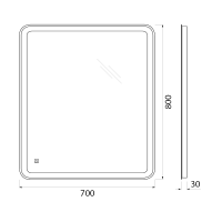 Зеркало для ванной комнаты BelBagno SPC-MAR-700-800-LED-TCH схема 2