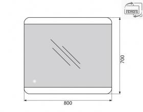 Зеркало для ванной комнаты BelBagno SPC-CEZ-800-700-LED-TCH ФОТО