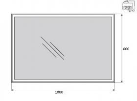 Зеркало для ванной комнаты BelBagno SPC-GRT-1000-600-LED-BTN ФОТО