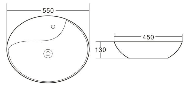 Раковина настольная BelBagno BB1370 55х45 см ФОТО