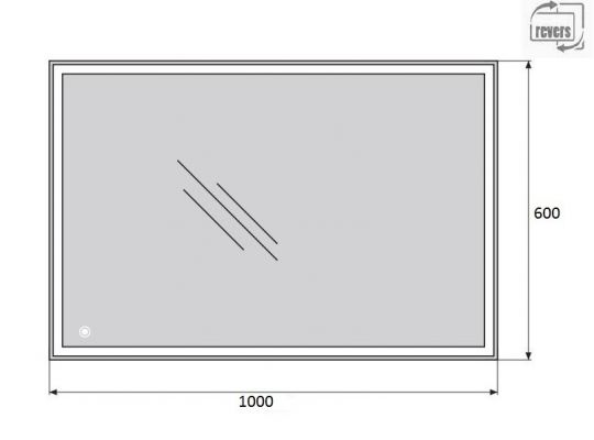 Зеркало для ванной комнаты BelBagno SPC-GRT-1000-600-LED-TCH ФОТО