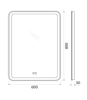 Зеркало для ванной комнаты BelBagno SPC-MAR-600-800-LED-TCH-WARM схема 2