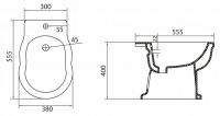 Биде напольное BelBagno Boheme BB115B схема 5