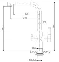 Смеситель для кухни BelBagno BB-LAM57-IN с краном для питьевой воды схема 2