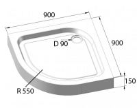 Душевой поддон BelBagno TRAY-BB-R схема 4