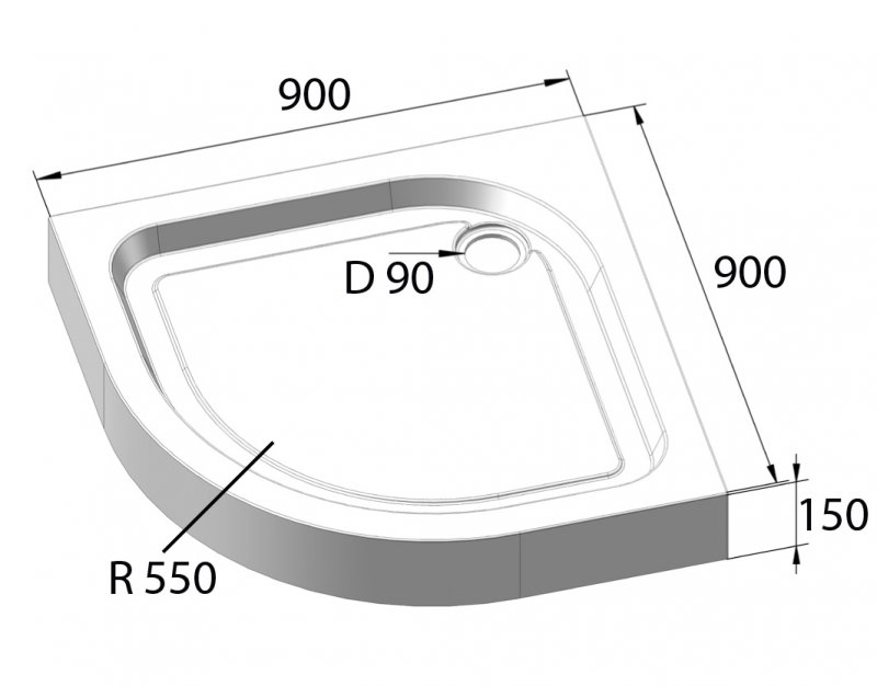 Душевой поддон BelBagno TRAY-BB-R схема 4