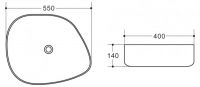 Раковина накладная BelBagno BB1435 55х40 см схема 2