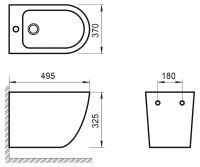 Подвесное биде BelBagno Sfera-R BB046BH схема 4