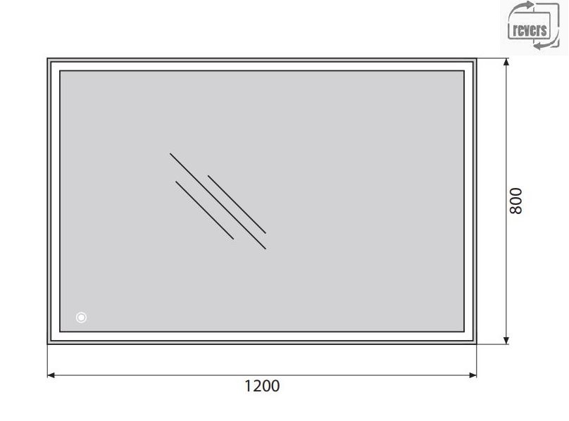 Зеркало для ванной комнаты BelBagno SPC-GRT-1200-800-LED-TCH схема 2