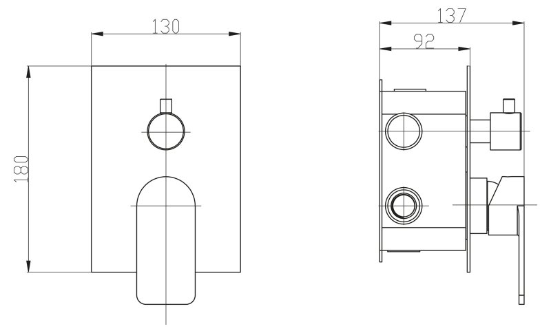 Смеситель для душа BelBagno Nova схема 2