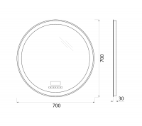 Зеркало для ванной комнаты BelBagno SPC-RNG-700-LED-TCH-RAD схема 2