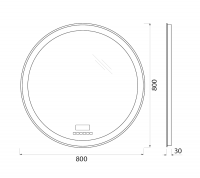 Зеркало для ванной комнаты BelBagno SPC-RNG-800-LED-TCH-RAD схема 2