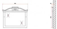 Зеркало в ванную Belbagno Primavera 99х83 схема 2