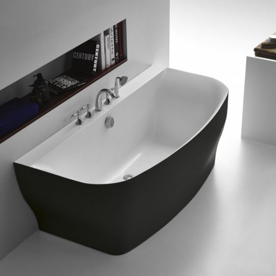 Изображение Отдельностоящая пристенная ванна Belbagno BB74-NERO 165x78 black