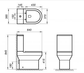 Унитаз компакт BelBagno Norma безободковый BB339CPR ФОТО