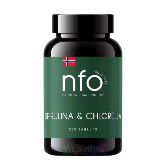 NFO СПИРУЛИНА + ХЛОРЕЛЛА 500 мг, 260 шт