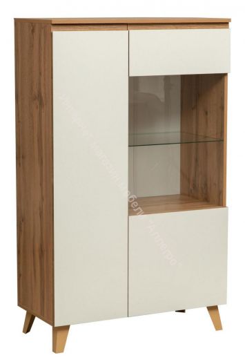 Шкаф-витрина 53.02 Авалон, Дуб вотан/Белый