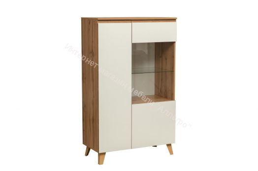 Шкаф-витрина 53.02 Авалон, Дуб вотан/Белый