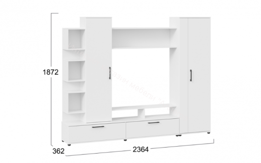 Стенка «Дакота» Белый ясень