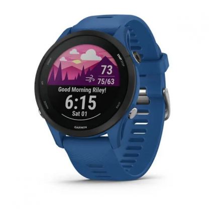 Умные часы Garmin FORERUNNER 255 с синим ремешком фото