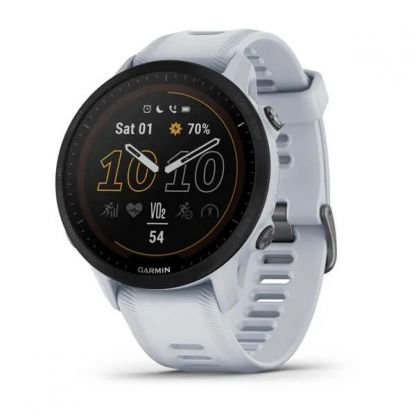 Умные часы Garmin FORERUNNER 955 Solar с белым ремешком фото