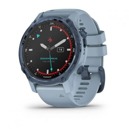 Garmin DESCENT MK2S голубой корпус c силиконовым ремешком цвета морской пены фото